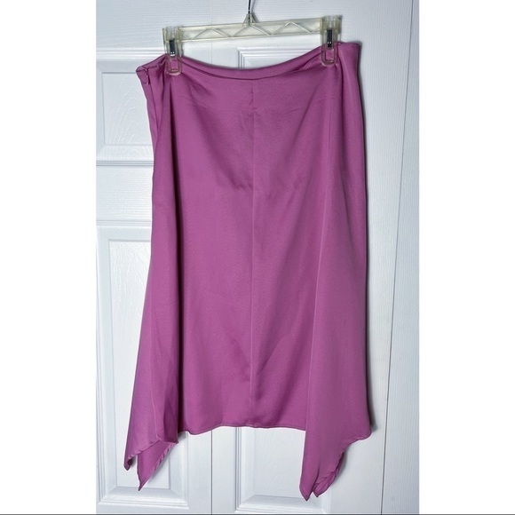 Mossimo Raspberry Splash Pink Purple Handkerchief A-Line Midi Skirt Size 14 XL - Picture 3 of 3